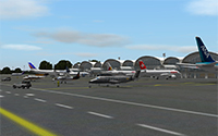 3D view of an airport