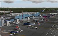 3D view of an airport