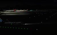 Nighttime view of an airport