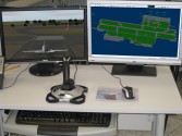 Combined mode with 3D Tail view and radar screen, Tower simulation